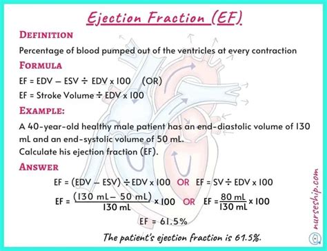 calculate ef|Ejection Fraction: What It Is, Types and Normal Range.